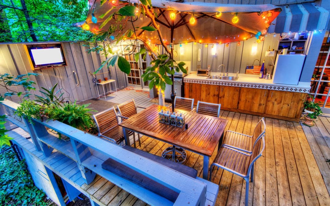 enhance your outdoor living space with lighting